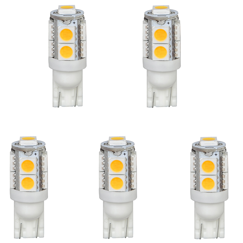 Minature Wedge Retrofit 194 921 168 LED Bulb, 9 SMD 5050 LEDs, DC12V 1.8W, 10-15W Equal, 5-Pack, 3000K 6000K optional